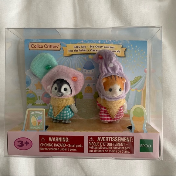Calico Critters Baby Duo Ice Cream Sundaes - Picture 3 of 3